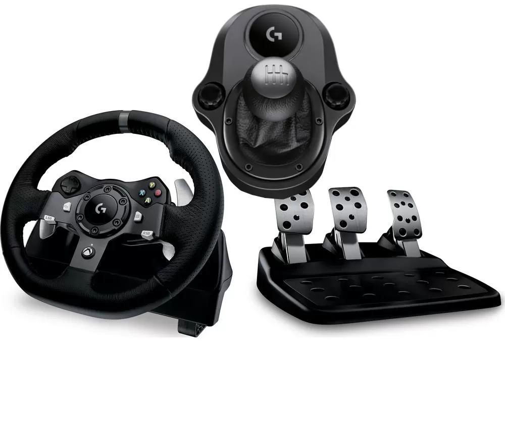 הגה מרוצים + דוושות ותיבת הילוכים Logitech G920 Xbox One