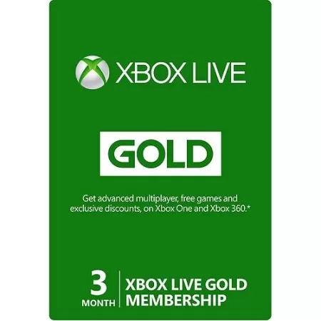 מנוי לייב 3 חודשים Xbox One Live Gold