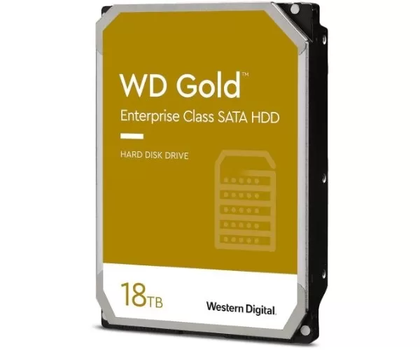 דיסק קשיח פנימי לנייח WD GOLD 18TB 512MB 7200rpm 3.5 SATA3 6GB/PS