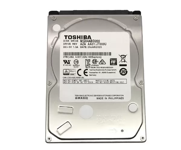דיסק פנימי לנייד Toshiba 2TB 2.5 sata III 5400rpm 128MB Cache 7mm
