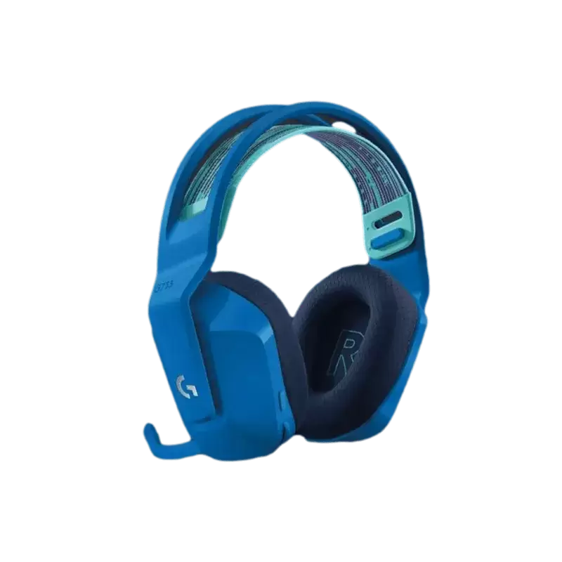 אוזניות גיימינג אלחוטיות מבית LOGITECH דגם G733 LIGHTSPEED RGB HEADSET בצבע כחול
