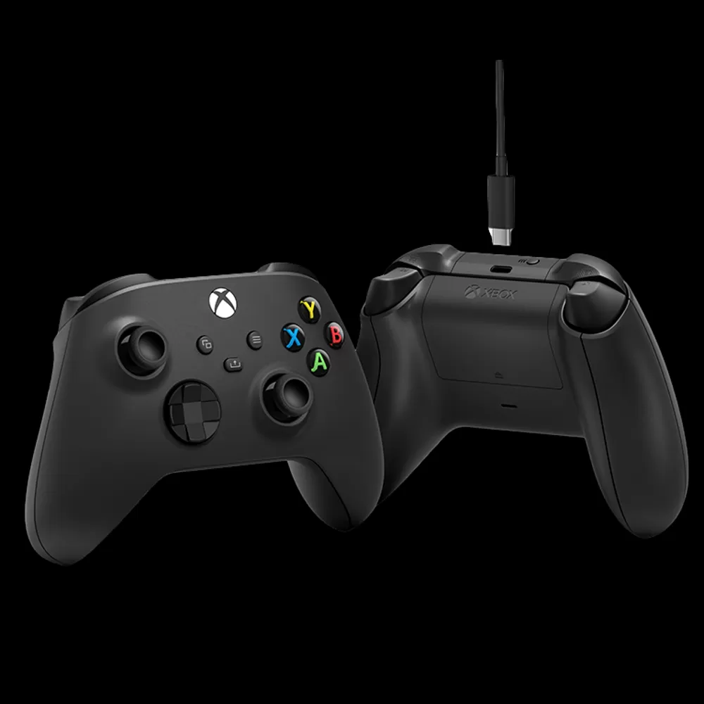 שלט אלחוטי מיקרוסופט Xbox Series X Wireless שחור + כבל TYPE C תמונה 3