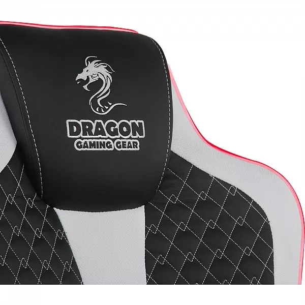 כיסא גיימינג דרגון Dragon Sniper Led שחור לבן תמונה 2