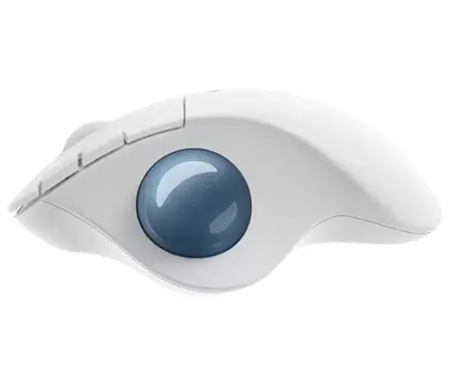 עכבר אלחוטי בצבע לבן עם כדור עקיבה דגם Ergo M575 מבית Logitech תמונה 2