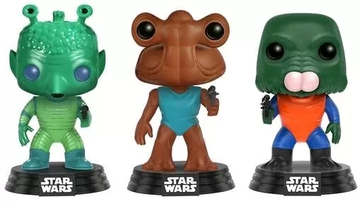 POP STAR WARS 3 PACK GREEDO ,HAMMERHEAD ,WALRUS MAN LACIOUS