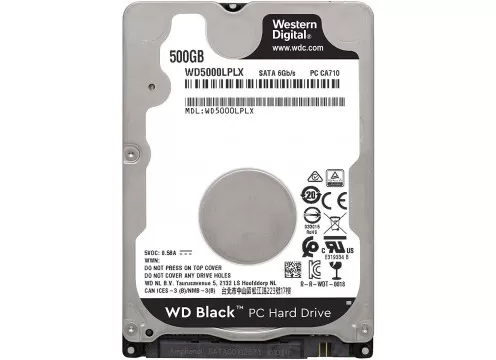 WD HDD 500GB 7200 32MB SATA3 Black 2.5 WD5000LPLX-NP