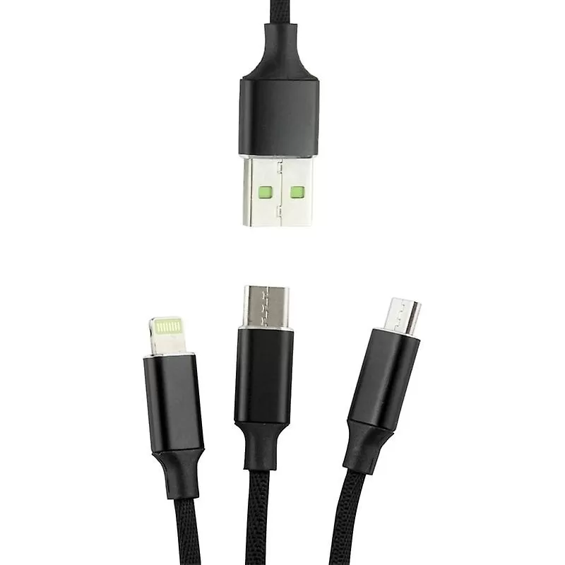 כבל שלוש יציאות ENERGY 1.5M USB TO TYPEC   LIGHTNING