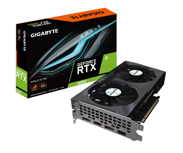 כרטיס מסך Gigabyte RTX 3050 EAGLE OC 8GB