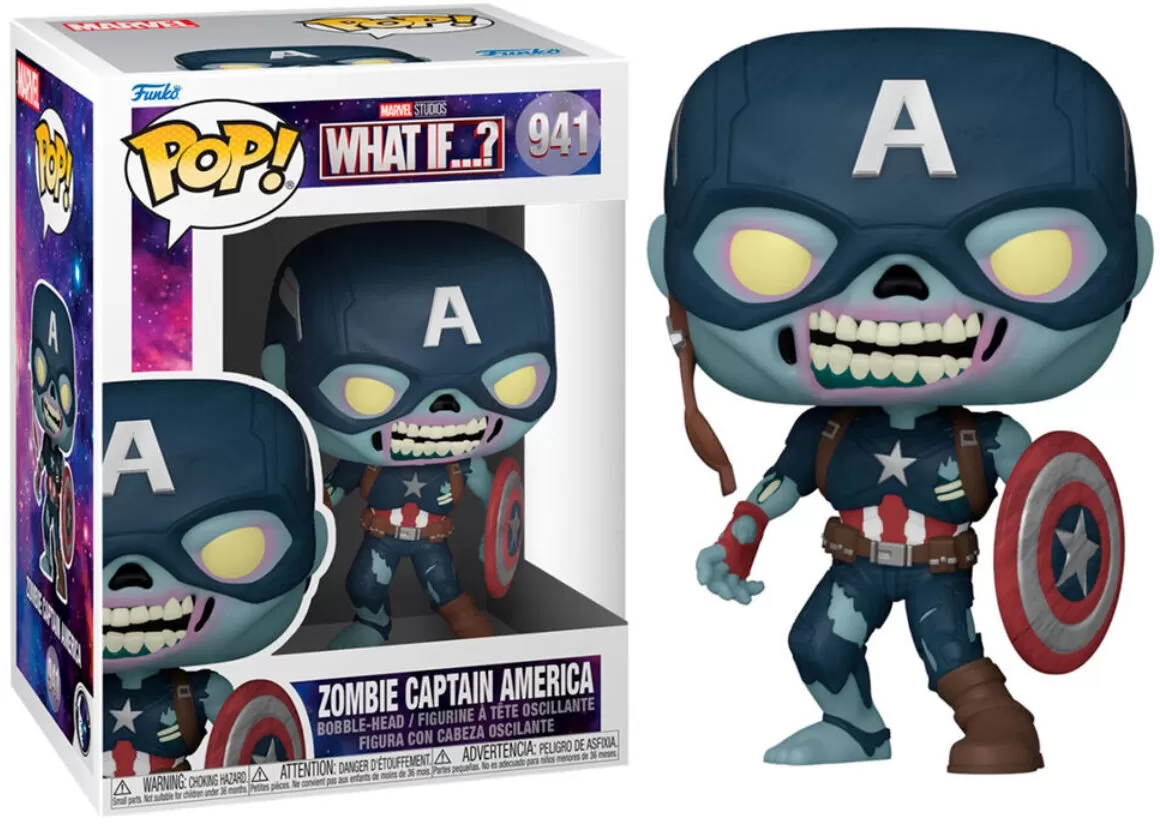 FUNKO POP ZOMBIE CAPTAIN AMERICA 941