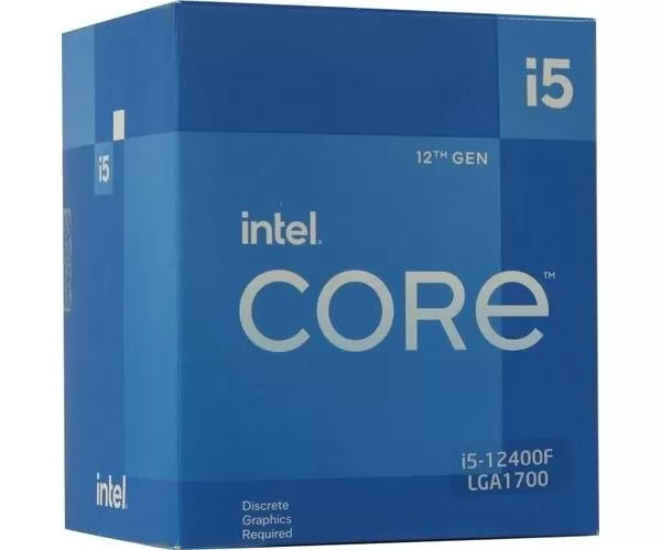 מעבד אינטל דור 12 INTEL I5-12400F BOX+Fan NO GPU 117W LGA1700