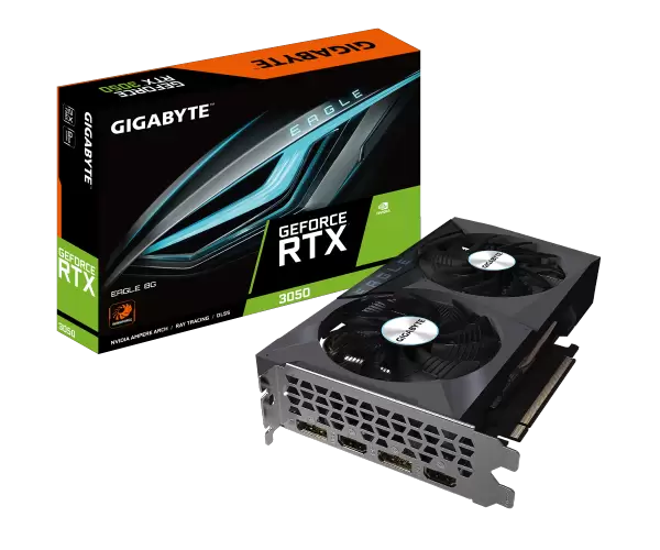 כרטיס מסך Gigabyte RTX 3050 EAGLE 8GB 1.0 PCIE 4.0