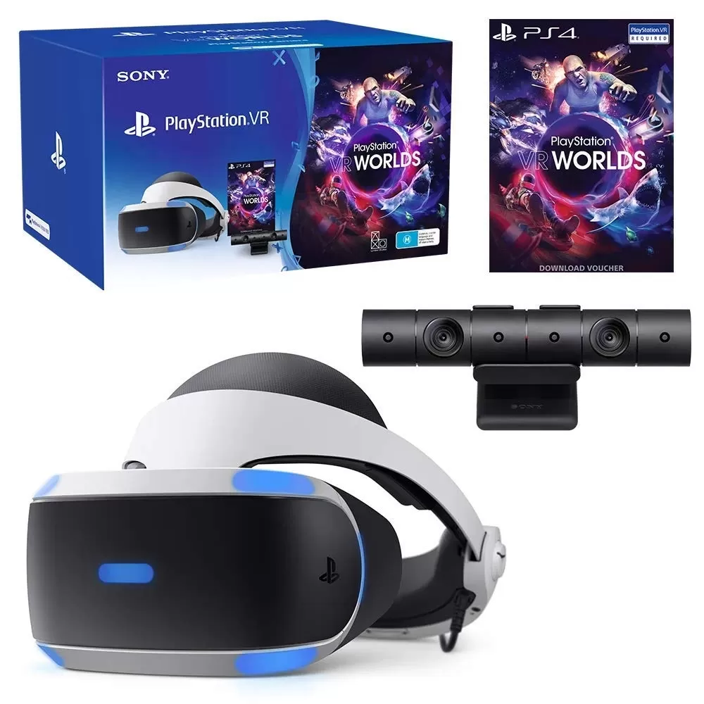 משקפי מציאות מדומה Sony PlayStation VR+ VR WORLD ומשחק מתנה