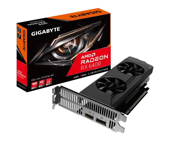 כרטיס מסך Gigabyte Radeon RX 6400 D6 LOW PROFILE 4G HDMI DP