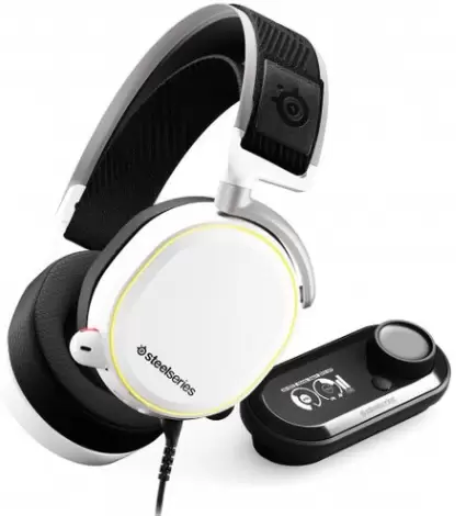 אוזניות ‏חוטיות SteelSeries Arctis Pro + GameDAC לבן