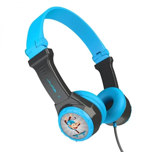 אוזניות חוטיות מתקפלות לילדים JLab JBuddies Kids Folding כחול