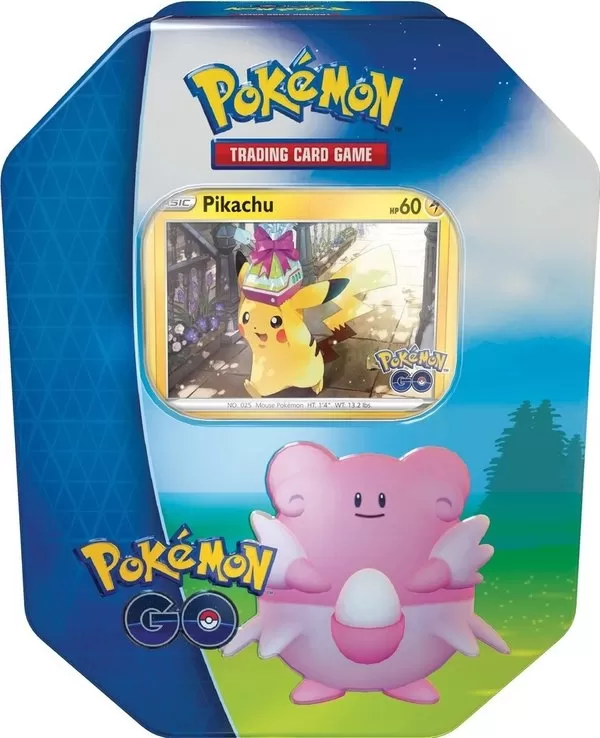 מארז קלפי פוקימון קופסת פח פוקימון גו בליסי Blissey Pokemon GO TCG Gift Tin