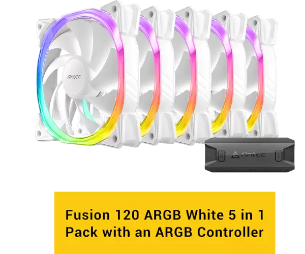 מאוררים למארז Antec Fusion 120mm ARGB 5 PACK Fan And Controller