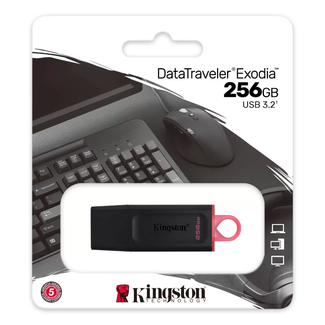 אחסון נייד Kingston Datatraveler Exodia 256GB USB 3.2