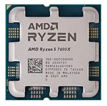 מעבד AMD R5 7600X ZEN4 AM5 6 Crs 12 Trd up to 5.3Ghz תמונה 2