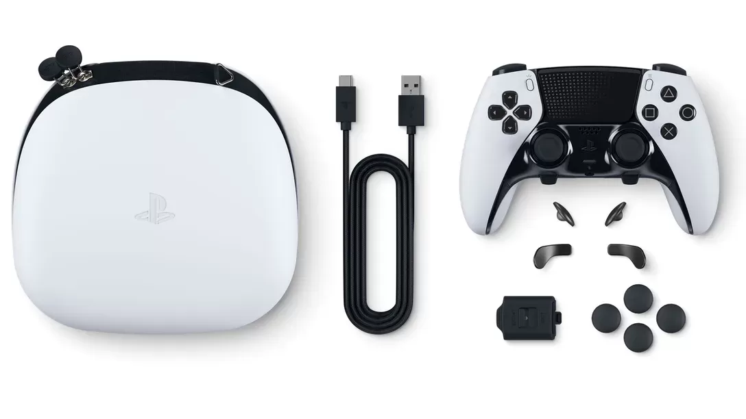 שלט לסוני 5  אלחוטי PS5 DualSense Edge Wireless Controller לבן תמונה 3
