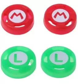 סט סיליקונים לאנלוגים 4 יחידות מריו ולואיגי Nintendo Analog Caps Silicon אדום וירוק