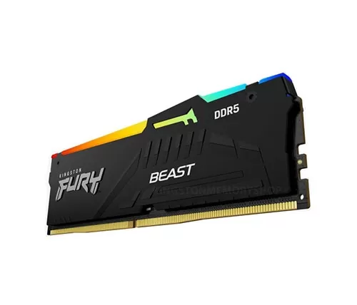 זכרון לנייח KINGSTON 16GB 4800MT/s DDR5 CL38 FURY Beast RGB תמונה 2