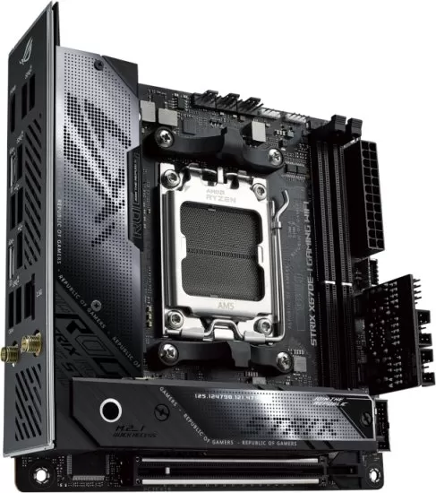 לוח אם ASUS ROG STRIX X670E-I GAMING WIFI AMD AM5 X670 DDR5 תמונה 2