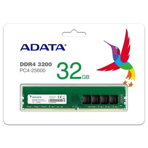 זכרון ADATA U-DIMM DDR4 32GB 3200MHz תמונה 2