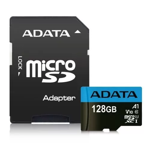 כרטיס זיכרון ADATA Micro SDXC 128GB W/1 ADAPTER Class 10