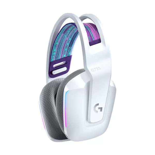 אוזניות גיימינג אלחוטיות LOGITECH G733 LIGHTSPEED RGB HEADSET לבן תמונה 2