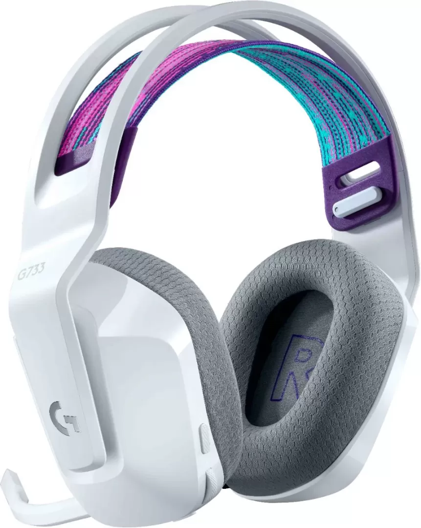 אוזניות גיימינג אלחוטיות LOGITECH G733 LIGHTSPEED RGB HEADSET לבן תמונה 3