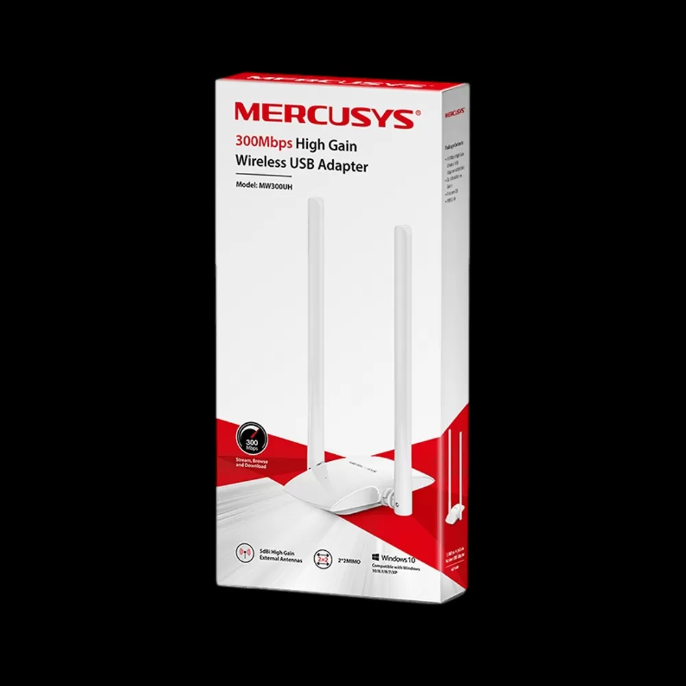 כרטיס רשת Mercusys MW300UH N300 USB תמונה 2