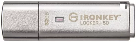 זכרון נייד Kingston IronKey Locker+ 50 XTS-AES 32GB Encrypted USB 3.2