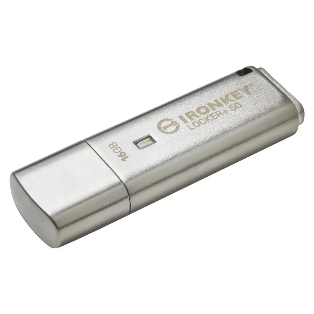 זכרון נייד Kingston IronKey Locker+ 50 XTS-AES 16GB Encrypted USB 3.2 תמונה 2