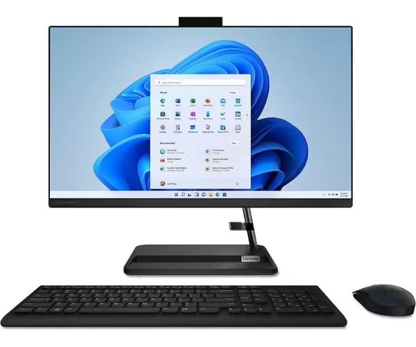 מחשב נייח LENOVO AIO 3 i5-1240P 8GB 512Nvme gen4 27 FHD MX550 DOS BLK