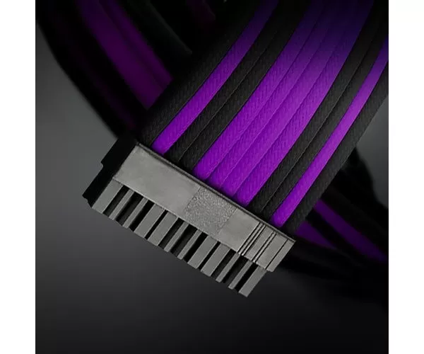 כבלים מאריכים Antec Sleeved extension Cable Kit Purple/Black תמונה 2