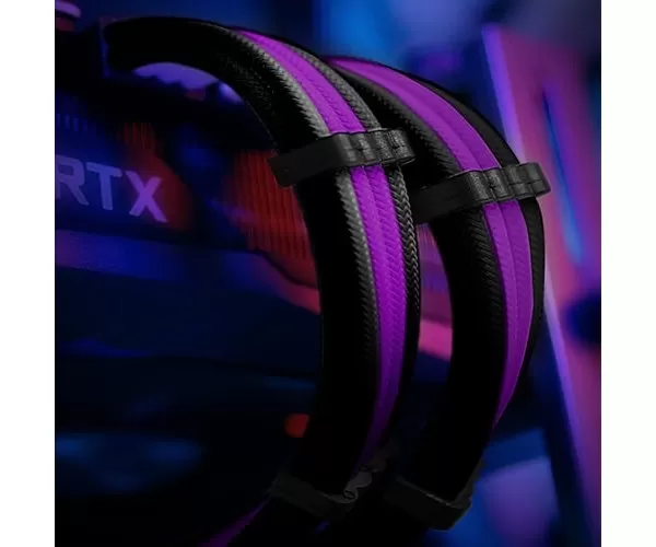כבלים מאריכים Antec Sleeved extension Cable Kit Purple/Black תמונה 4