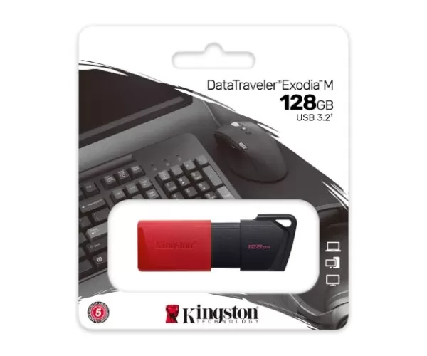 זכרון נייד Kingstone DataTraveler Exodia M 128GB USB 3.2 תמונה 3