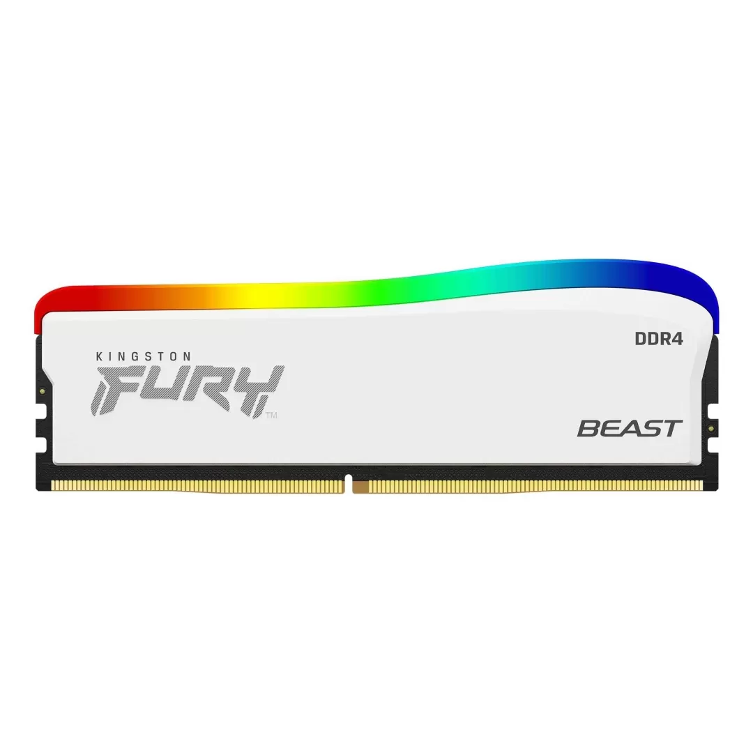זכרון למחשב Kingston FURY™ Beast DDR4 RGB 16GB (16X1) CL16 - לבן