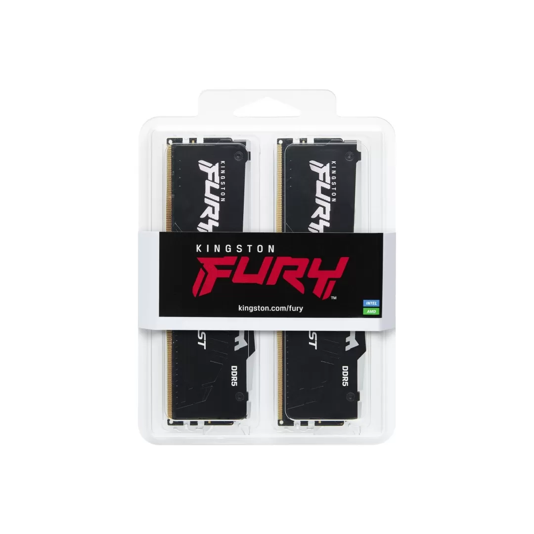 זכרון למחשב  Kingston FURY™ Beast DDR5 RPB 16GB 4800MT/s  CL38 (2X8GB) תמונה 3