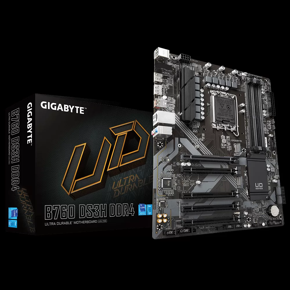 לוח אם Gigabyte B760 DS3H DDR4 ATX PCIE 4.0 DP HDMI LGA1700 תמונה 2