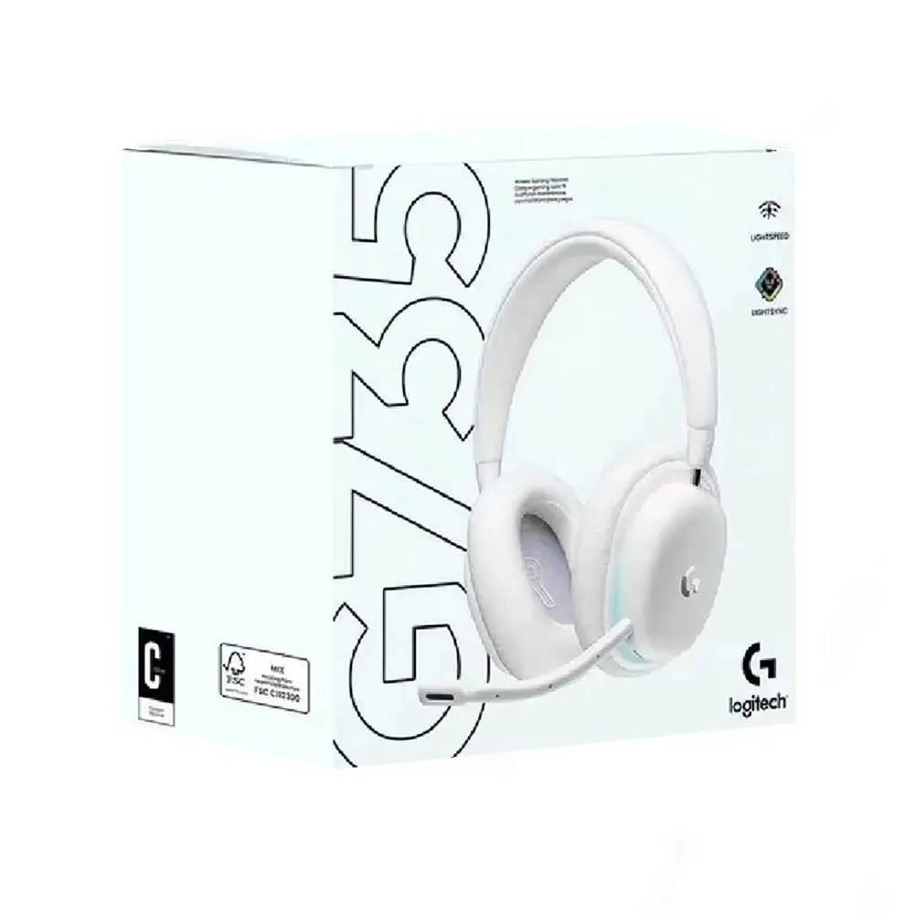 אוזניות גיימינג אלחוטיות LOGITECH G735 צבע לבן תמונה 4