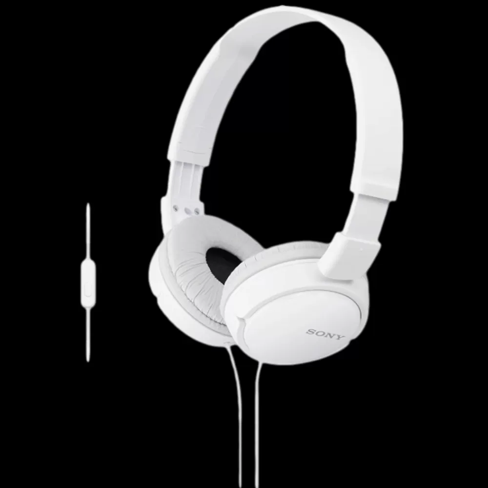 אוזניות מבית SONY דגם MDR ZX110AP בצבע לבן