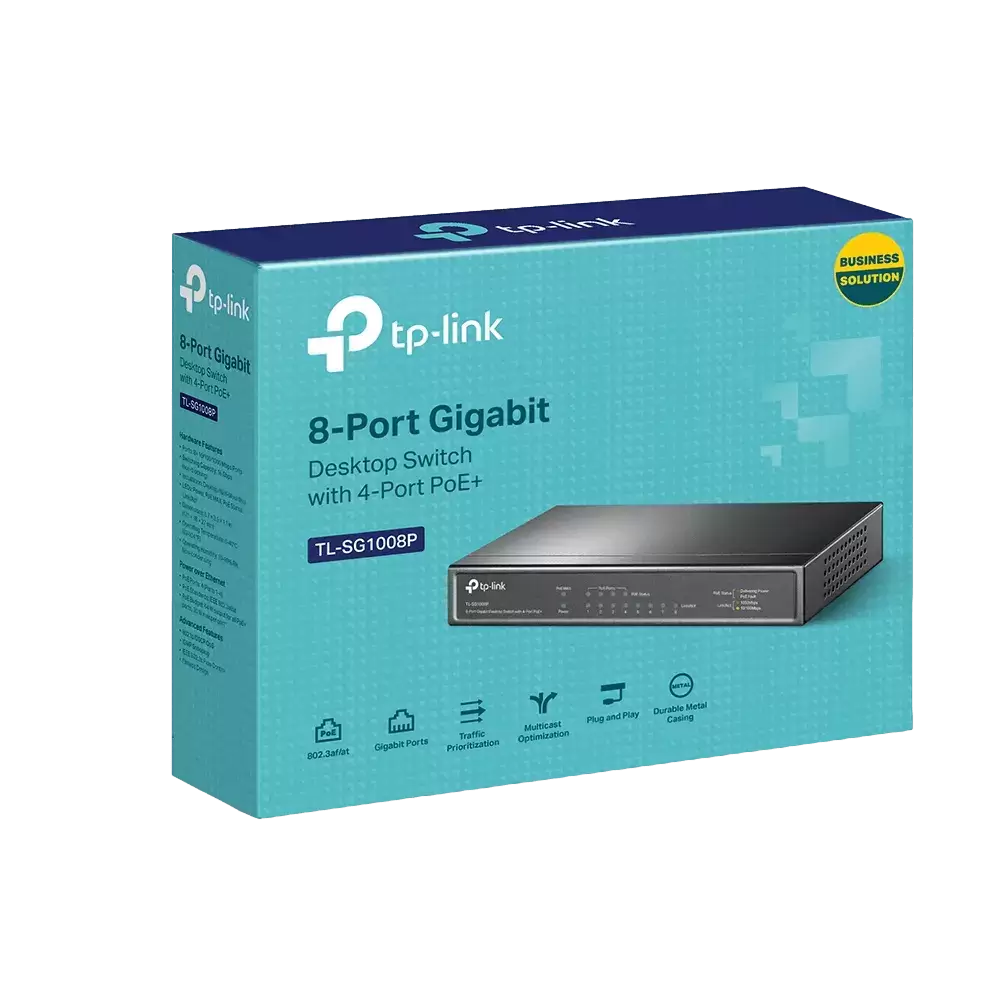 8-Port Gigabit Desktop Switch with 4-Port PoE TL-SG1008P TP-LINK תמונה 3