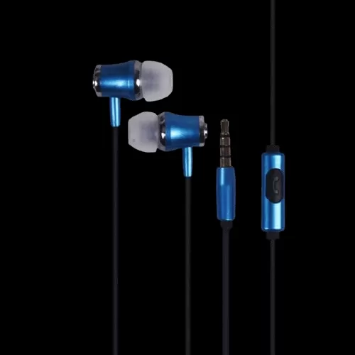 אוזניות חוטיות + מיקרופון Sliver Line FDH-105 – כחול