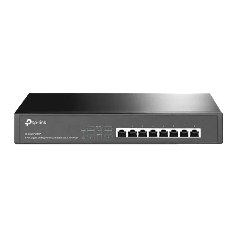 מתג 8-Port Gigabit Desktop/Rackmount Switch with 8-Port PoE+ מבית TP-LINK