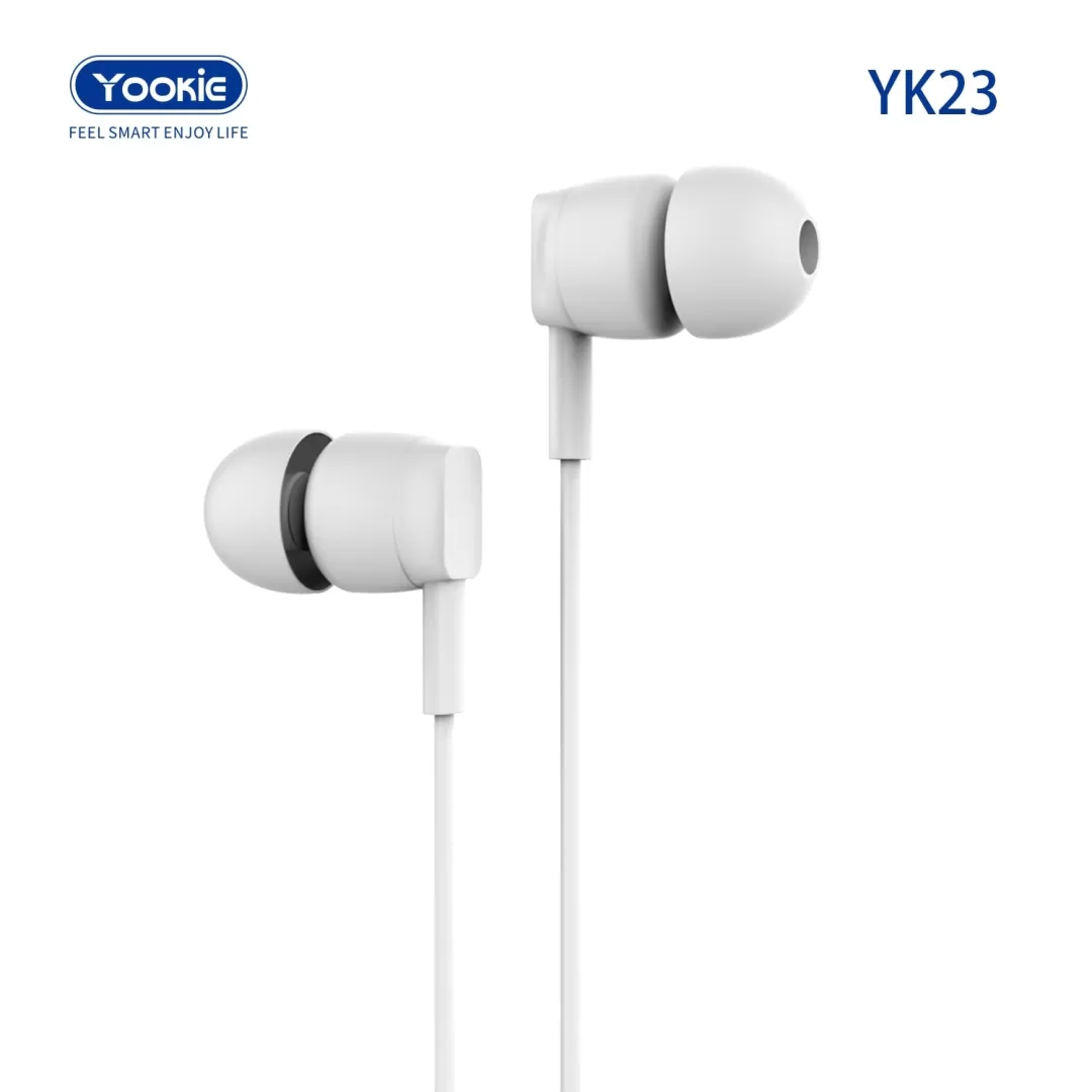 YOOKIE YK23 אוזניות חוט לבן