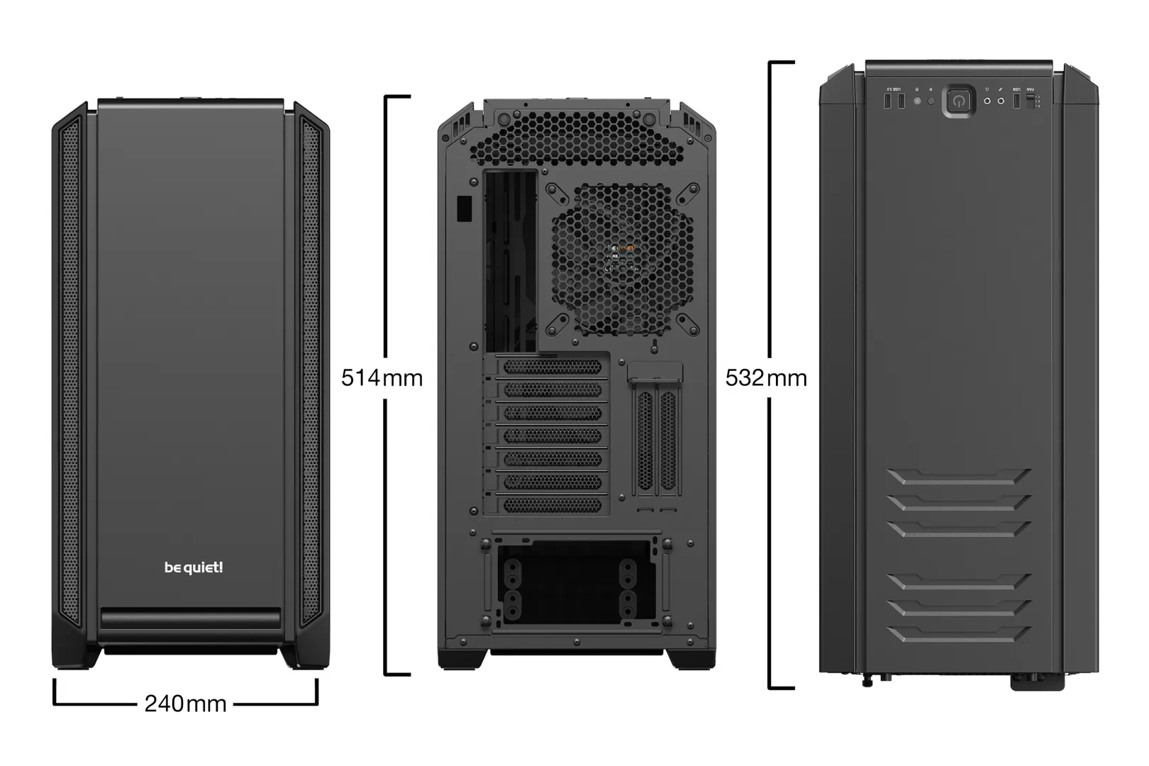 be quiet! SILENT BASE 601, Black with Window תמונה 2