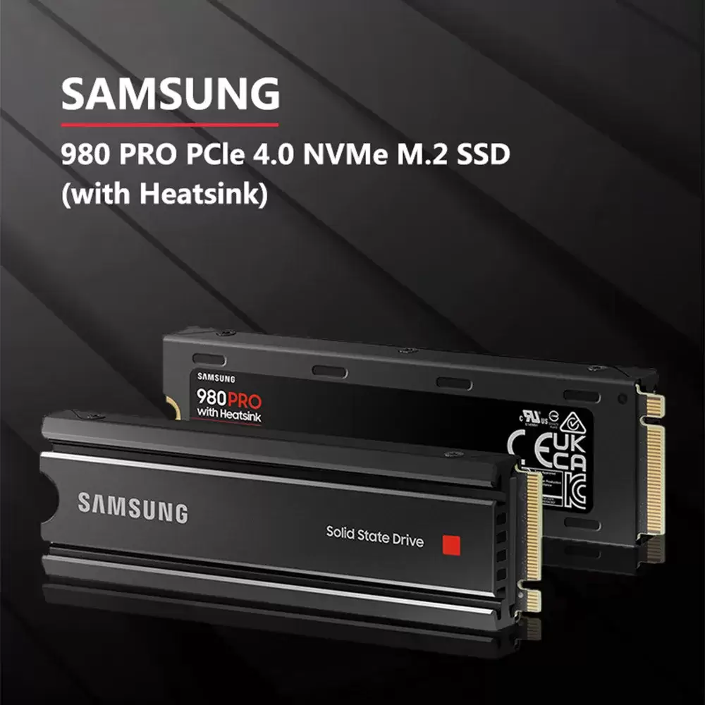 דיסק פנימי SAMSUNG SSD 2TB M.2 PCIe 4.0x4 NVMe 980 PRO Heatsink תמונה 2