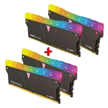 זיכרון למחשב גיימינג V-Color 16GB (2x8GB) DDR4 3200 (PC4 25600) RGB Dummy Kit Model תמונה 2